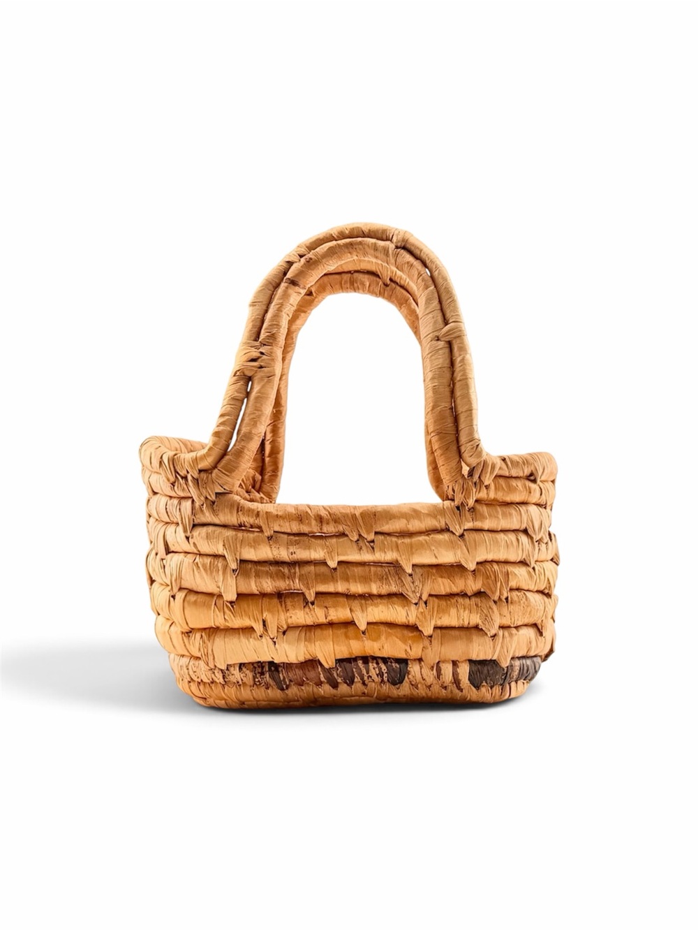 Hand Woven Tribal Birch Bark Basket